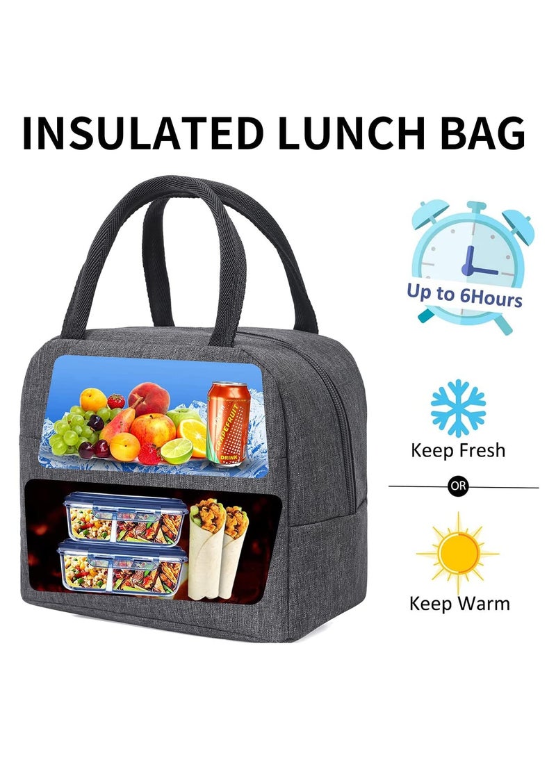 Cool Baby COOLBABY Small Thermal Bag Lunch Box （Grey） - Image 3
