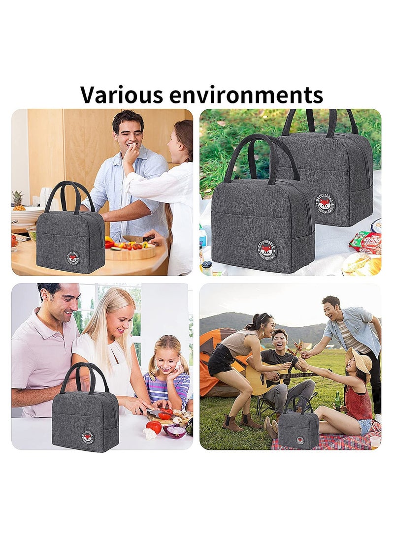 Cool Baby COOLBABY Small Thermal Bag Lunch Box （Grey） - Image 5