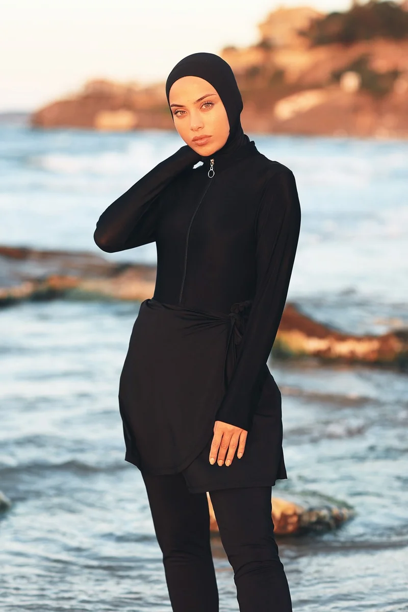 Remsa Mayo Remsa Swimsuit Pool Sea Tieable Lycra Skirt Pareo Black RP005 Remsa Swimsuit