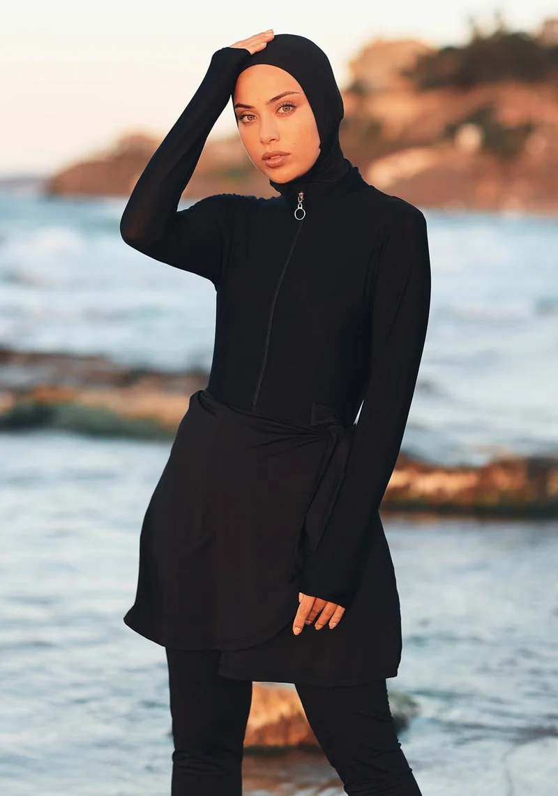 Remsa Mayo Remsa Swimsuit Pool Sea Tieable Lycra Skirt Pareo Black RP005 Remsa Swimsuit