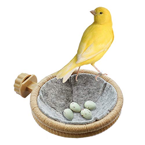 FOIBURELY Bird Nest Canary Finch Parrot Nest with Felt（4.5 inches） - Image 1