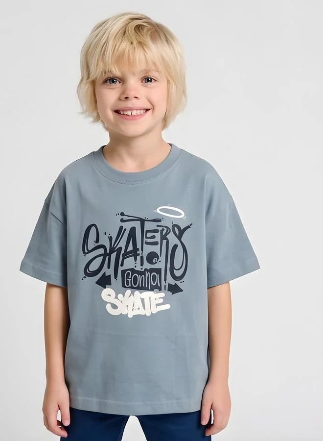 تايك تو Boys Oversized Graphic T-Shirt By Juniorloom