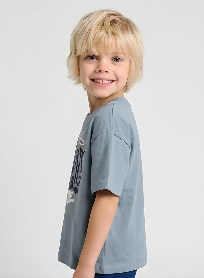 تايك تو Boys Oversized Graphic T-Shirt By Juniorloom
