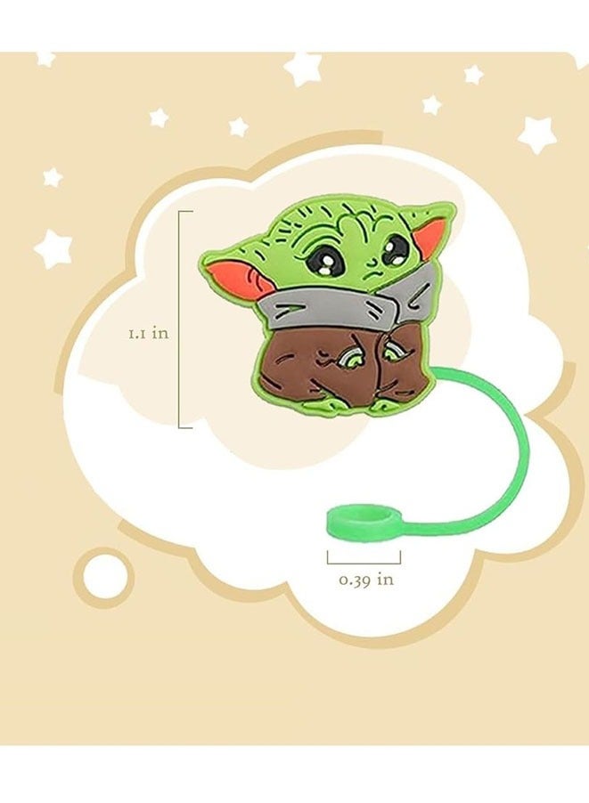 Muyixin 12 Piece Reusable Silicone Straw Topper Cap for 9-10 mm Straw - Image 2