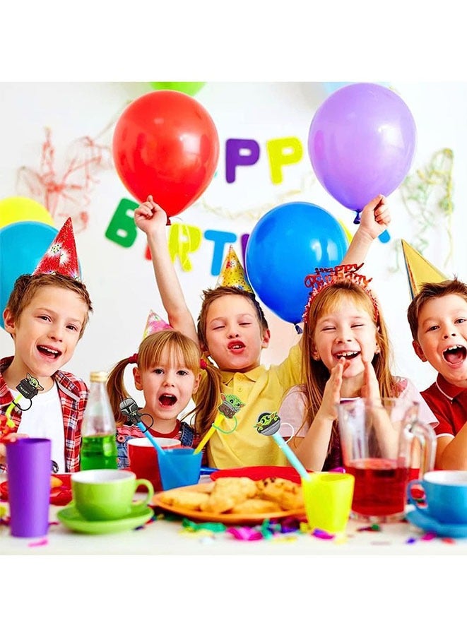 Muyixin 12 Piece Reusable Silicone Straw Topper Cap for 9-10 mm Straw - Image 3