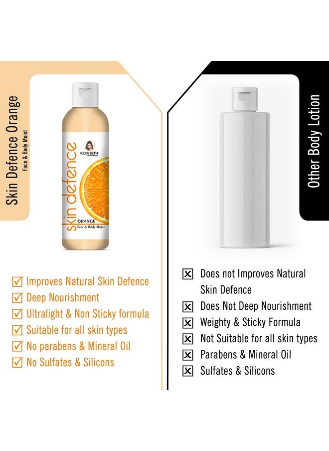 Keya Seth Aromatherapy Keya Seth Aromatherapy Skin Defence Orange Face & Body Moisturizer Enriched With Orange Essential Oil Deep Nourishing Ultralight Non Stickyno Mineral Oil Parabens Color & Pg (400Ml)  - Image 4