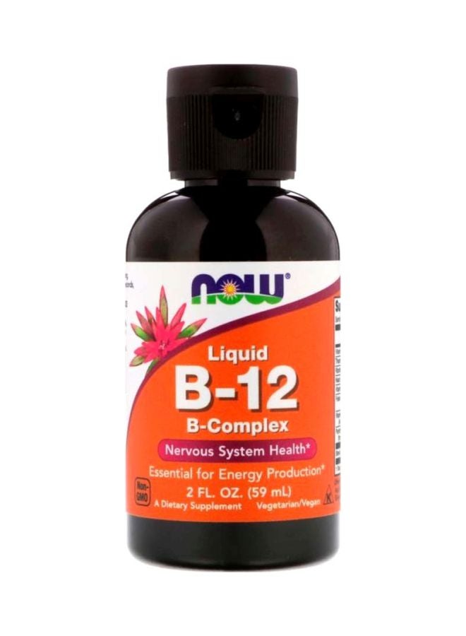 Now Foods Liquid B-12 B-Complex Dietary Supplement - Image 1