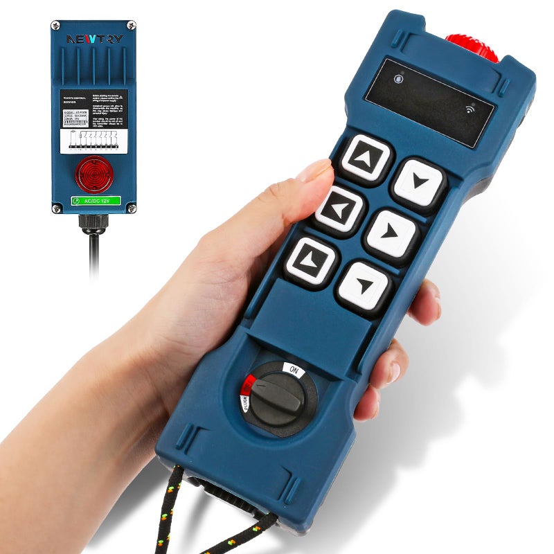 جهاز تحكم عن بعد للرافعة اللاسلكية NEWTRY المطور 6 أزرار 12 فولت وحدة تحكم الرافعة الصناعية مفتاح رفع كهربائي جهاز إرسال واستقبال