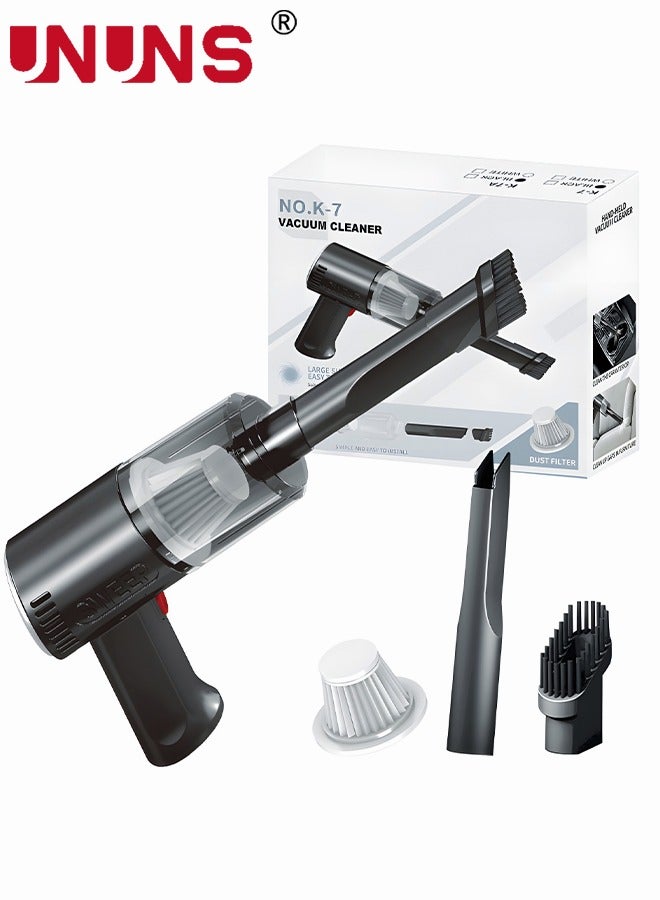 UNUNS 3 in 1 Vacuum Cleaner Wireless Handheld, Portable Car Vacuum Cleaner for Dorm and PC with HEPA Filter, Keyboard Vacuum Cleaner Mini for Car,Office and Home Cleaning - Image 1