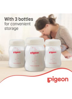 pigeon طقم زجاجات تخزين حليب الثدي 3 قطع 160 مل  - Image 5