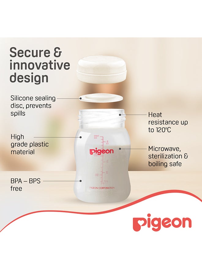 pigeon طقم زجاجات تخزين حليب الثدي 3 قطع 160 مل  - Image 4