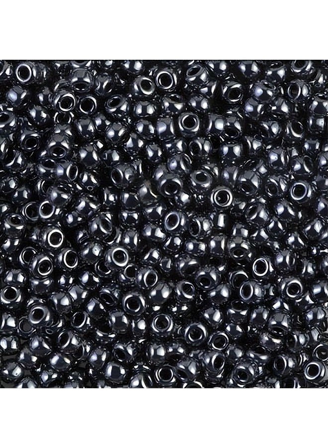 Miyuki Round Seed Bead Size 8/0 22g Gunmetal - Image 1