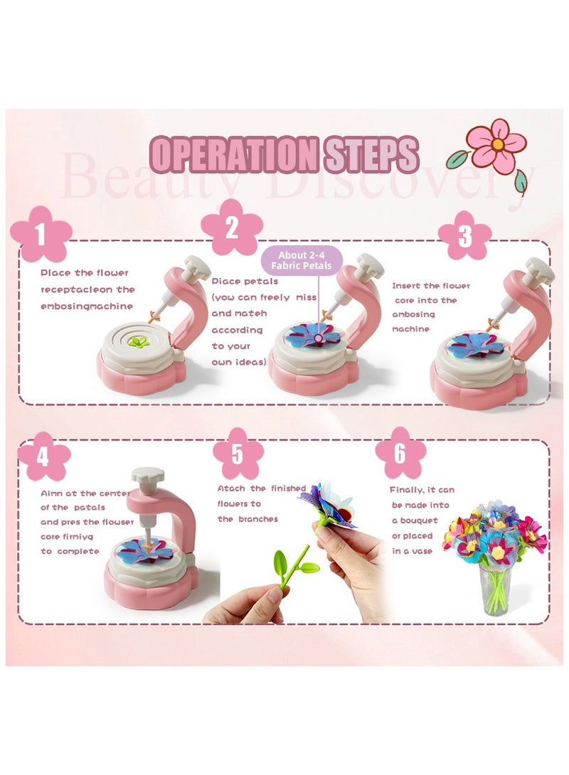 عام مجموعة آلات كراشف الورود المصنوعة من القماش اليدوية. هذه المجموعة تعتبر لعبة رائعة للأطفال والفتيات، حيث يمكنهم صنع أزهار يدوية رائعة. وهي أيضًا هدايا عيد الميلاد مثالية. - Image 3