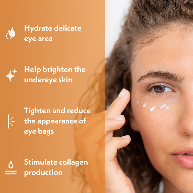 Eve Hansen Vitamin C Eye Gel Under Eye Cream for Dark Circles and Puffiness - Anti-Aging Repair Cream with Hyaluronic Acid - Rejuvenating Treatment for All Skin Types - Brightening - 1 oz - Image 2