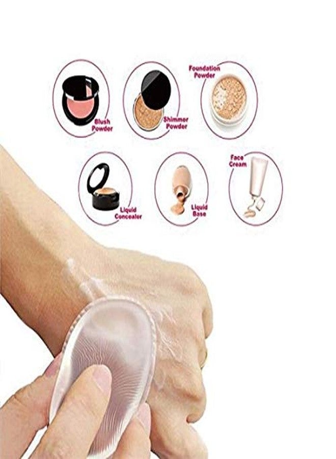 Ekan إيكان إسفنجة مكياج سيليكون جلي، إسفنجة تطبيق المكياج لجميع أنواع الأساس السائل، (طقم من 2) 15 جرام، عبوة من 1 (وردي) - Image 5