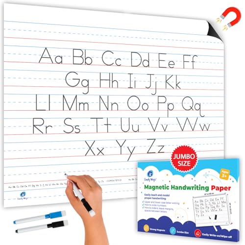 Simply magic Extra Large Magnetic Handwriting Paper 23x18 Jumbo Magnetic Notebook Paper for Whiteboard Giant Magnet Lined Papers for Classroom Giant Lined Dry Erase Chart Simply Magic - Image 1