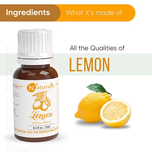 Naturalis Essence of Nature Cold Pressed Lemon Essential Oil 100% Pure, Natural & Undiluted Therapeutic Grade for Skin Pigmentation, Face, Hair, Aromatherapy and Massage - 15ml - Image 3