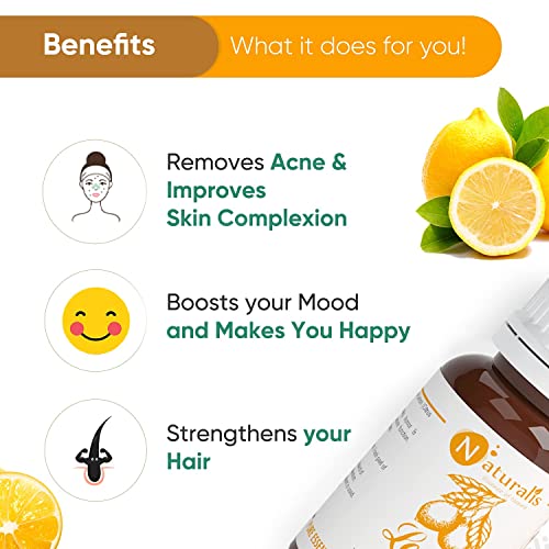 Naturalis Essence of Nature Cold Pressed Lemon Essential Oil 100% Pure, Natural & Undiluted Therapeutic Grade for Skin Pigmentation, Face, Hair, Aromatherapy and Massage - 15ml - Image 4