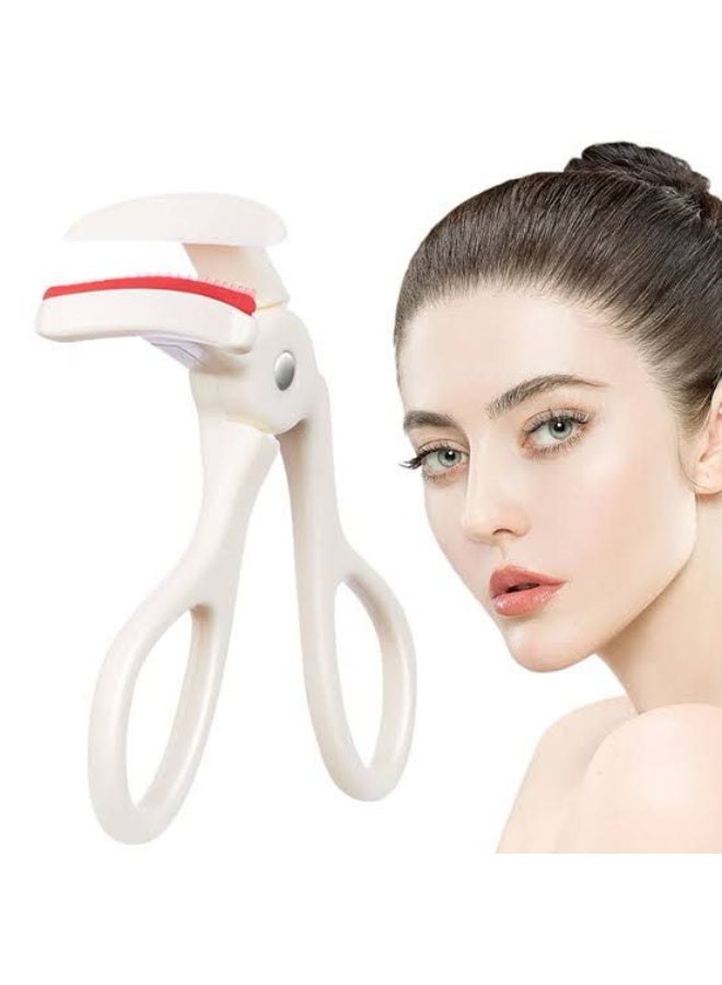 White Plastic Eyelash Curler Beginners Extension Curl Eyelashes Portable Beauty Makeup Tools Gift - Image 2