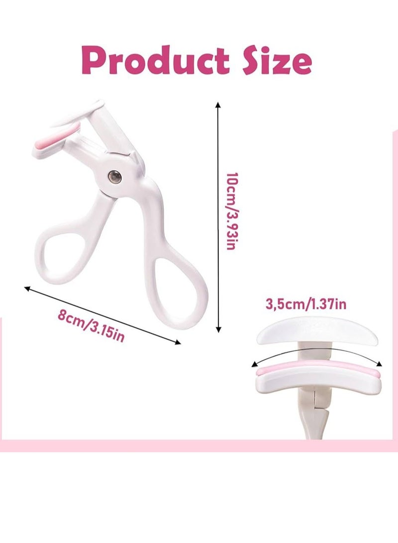 White Plastic Eyelash Curler Beginners Extension Curl Eyelashes Portable Beauty Makeup Tools Gift - Image 3