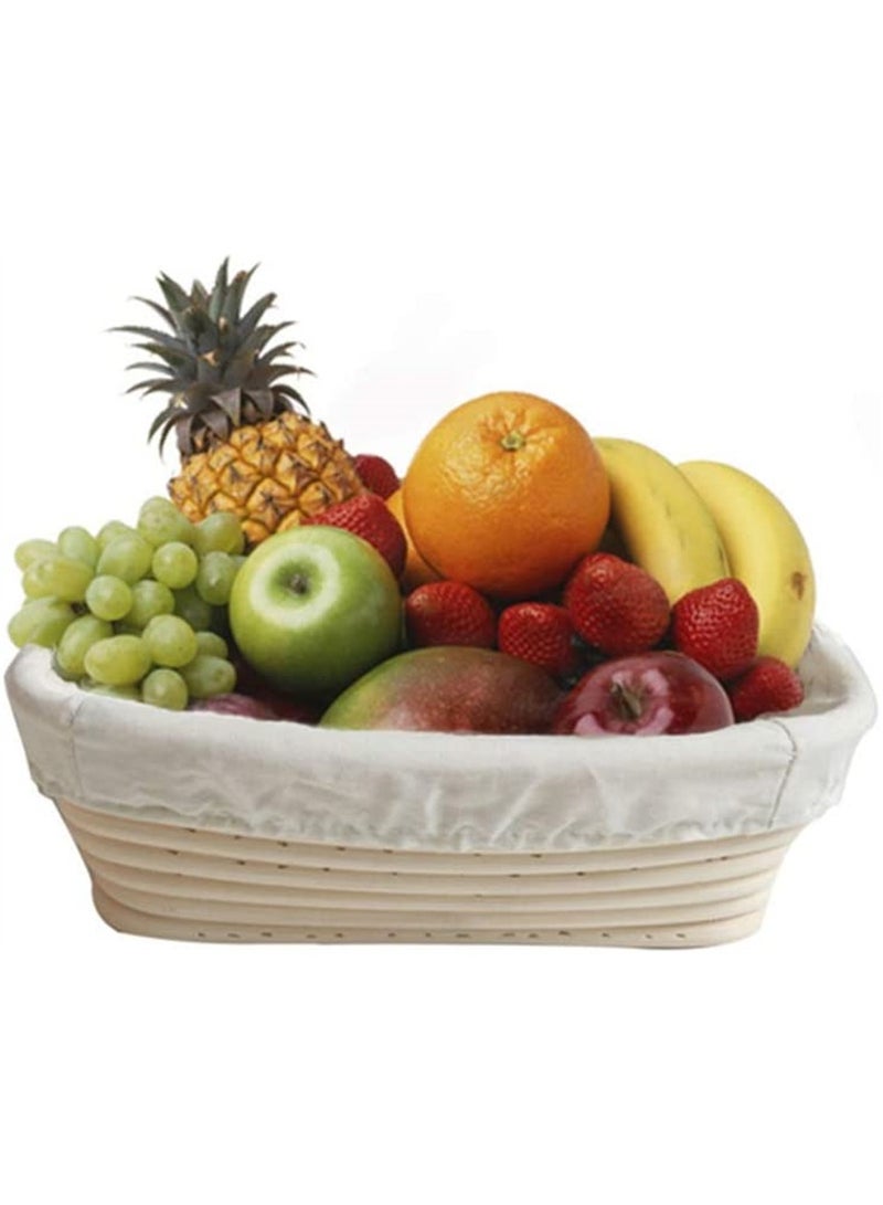 SYOSI Bread Proofing Basket Banneton Brotform Bread Rattan Basket with Cloth Liner Baking Bowl for Professional Home Bakers  - Image 4