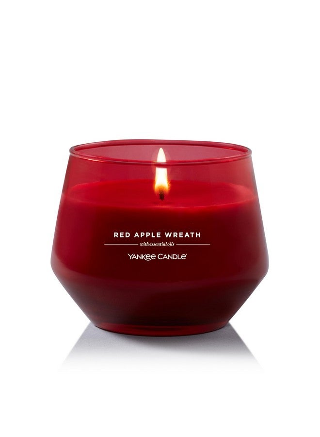 Yankee Candle Studio Medium Candle, Red Apple Wreath, 10 oz: Long-Lasting, Essential-Oil Scented Soy Wax Blend Candle | 40-65 Hours of Burning Time - Image 1