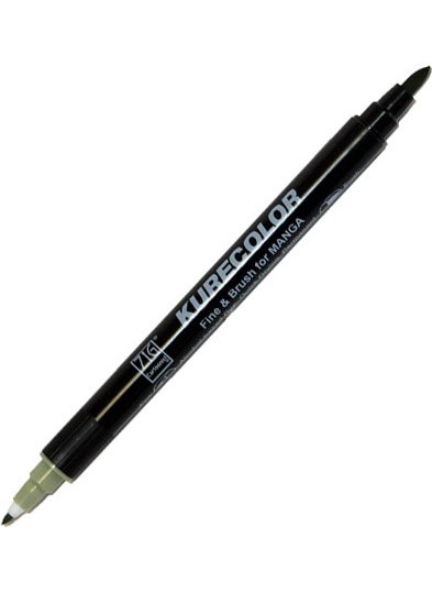 Zig Kurecolor Fine&brush For Manga Double Sided Pencil N:841 Pale Dawn Gray  - Image 1