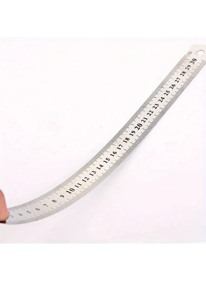 3Pcs Set Stainless Steel Metal Ruler 5 91 7 87 11 81 Inch Precision Double Sided Measuring Tool - Image 4