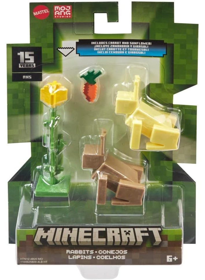 ماين كرافت مجسم أرنب "ماينكرافت فانيلا" (Minecraft Vanilla)، لعبة قابلة للاقتناء بمقاس 3.25 بوصة، مناسبة للأعمار من 6 سنوات فما فوق. - Image 5
