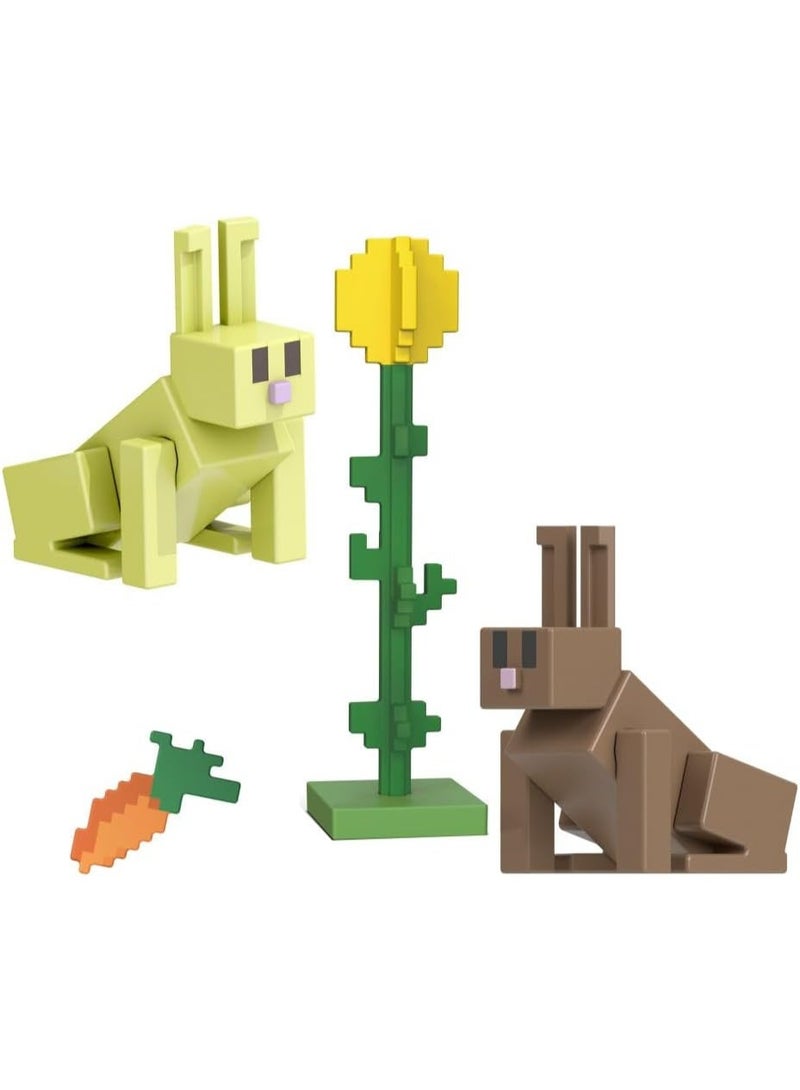 ماين كرافت مجسم أرنب "ماينكرافت فانيلا" (Minecraft Vanilla)، لعبة قابلة للاقتناء بمقاس 3.25 بوصة، مناسبة للأعمار من 6 سنوات فما فوق. - Image 2