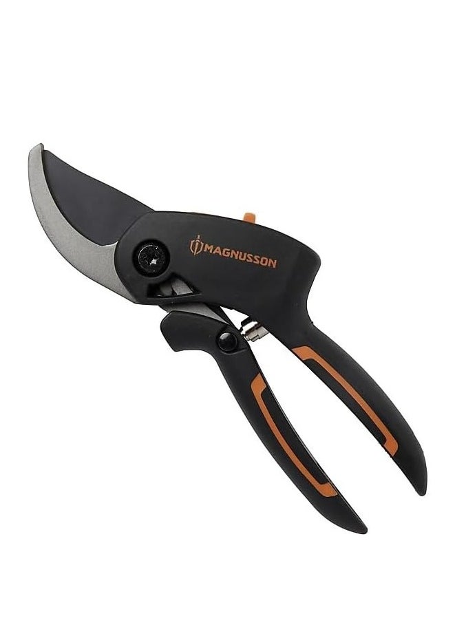 Magnusson Lightweight Bypass Secateurs for Garden Pruning High carbon steel & nylite 0.21m x 73mm  - Image 1