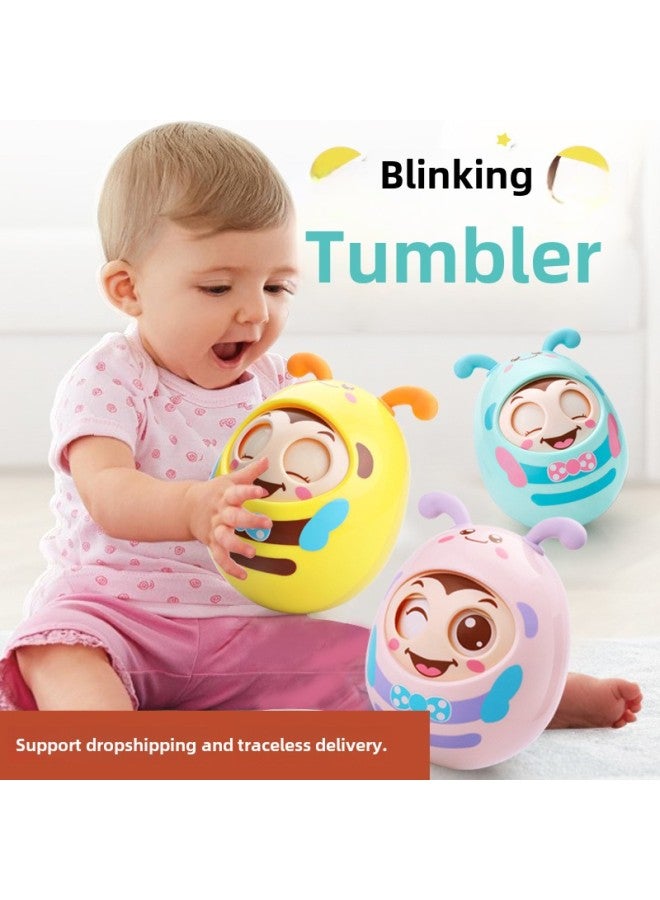 Tumbler Baby Toy Baby Large Puzzle Early Education 3-6-9 Months Children Over 0 Children 1 To 7-8 Years Old-Color:Yellow Bee Tumbler + Soft Ball - Image 2