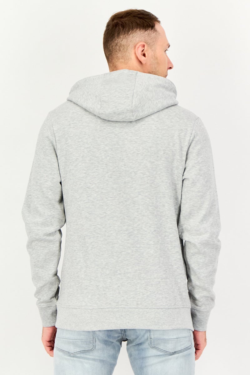 Threadbare Men Embroidered  Long Sleeve Hoodies, Grey - Image 2