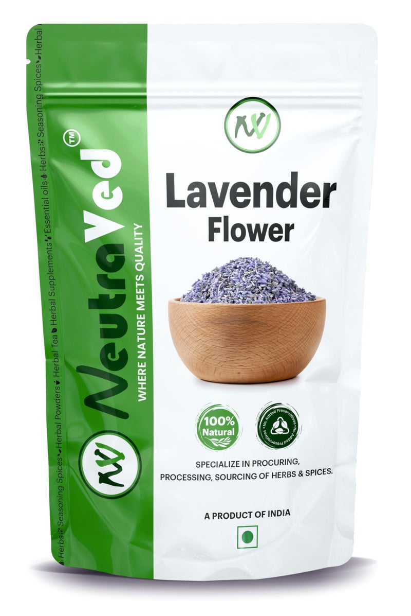 NeutraVed Lavender Dried Flowers, Chamomile Flowers, Lemongrass Herbal Tea Pack 200g - Image 2