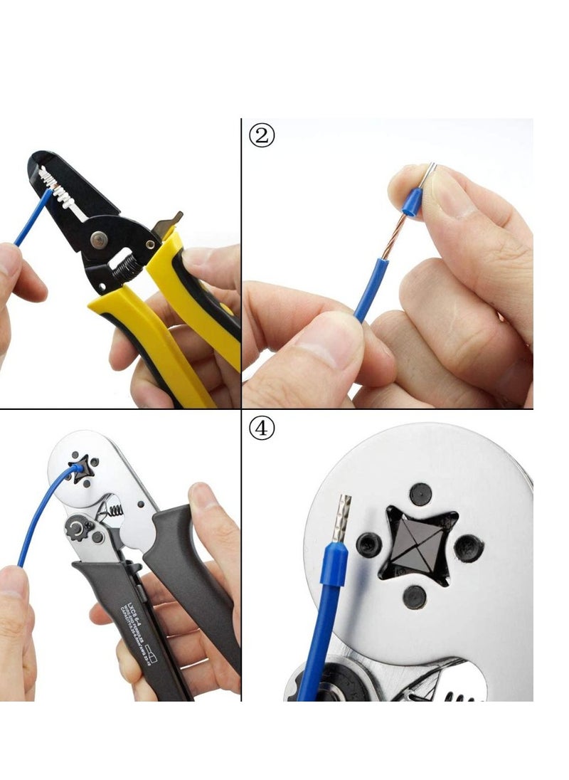 HASANAT ESSENTIALS Insulated Ferrules Terminal Block Cord End Wire Tubular Connector, Electrical Crimp Cable Lugs, Terminal Cable Crimp Cable Sleeve for Wire Connection (Pack of 100) (1.5mm - E1508, Blue)  - Image 3