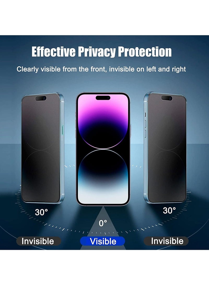 [2 Pack] Compatible with iPhone 14 Pro Max Matte Privacy Screen Protector, Anti-Glare Anti-Spy Scratch Resistant Tempered Glass Film 6.7", Smooth Feel, Anti-Fingerprints, Full Coverage