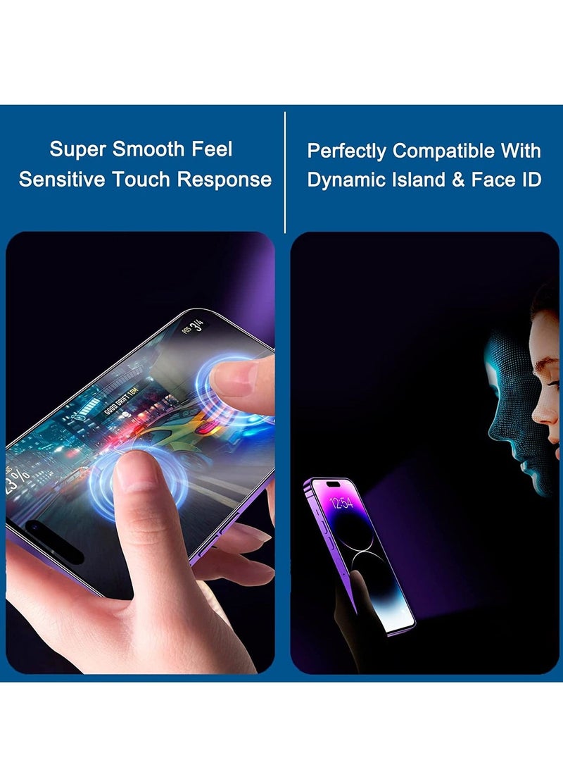 [2 Pack] Compatible with iPhone 14 Pro Max Matte Privacy Screen Protector, Anti-Glare Anti-Spy Scratch Resistant Tempered Glass Film 6.7", Smooth Feel, Anti-Fingerprints, Full Coverage