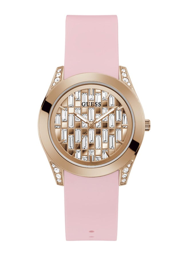 GUESS Women's Analog Round Shape Silicone Wrist Watch GW0109L2 - 39 Mm - Image 1