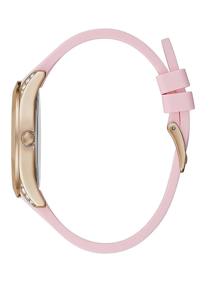 GUESS Women's Analog Round Shape Silicone Wrist Watch GW0109L2 - 39 Mm - Image 3