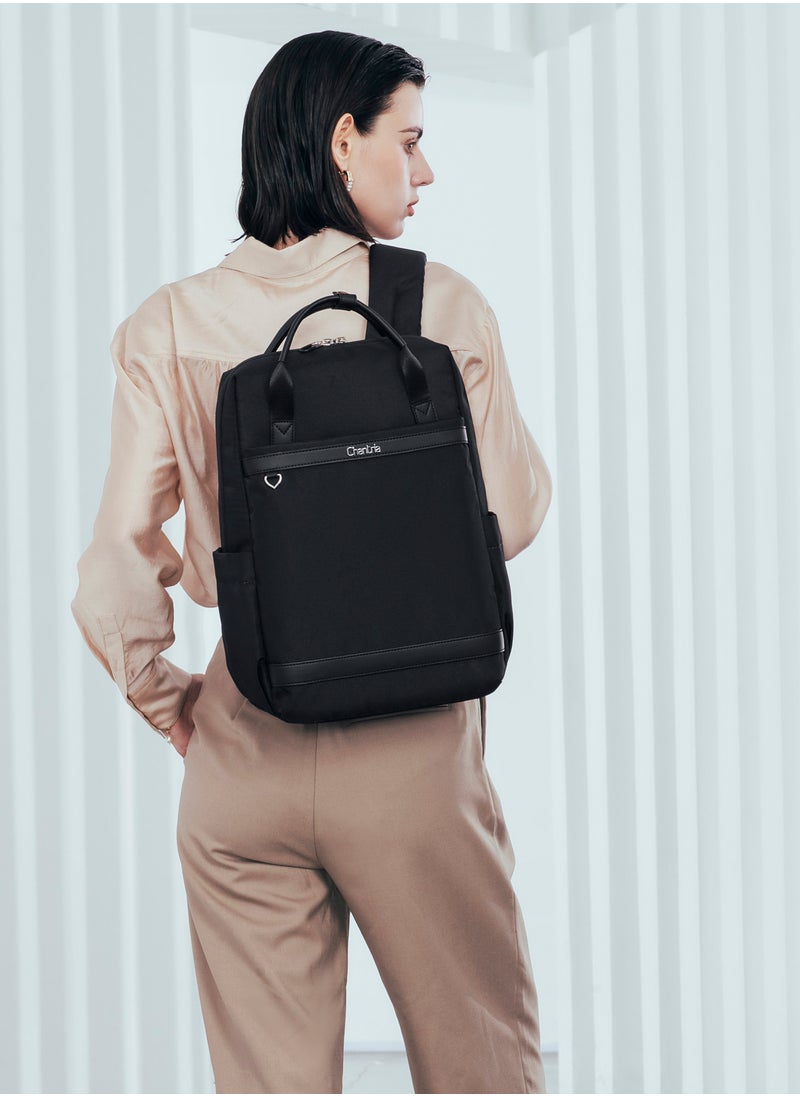 Chantria Premium Lightweight Laptop backpack for Women Water Resistant Multifunctional Anti-Theft Daypack with Separate Laptop Compartment, CB00639- Black  - Image 5