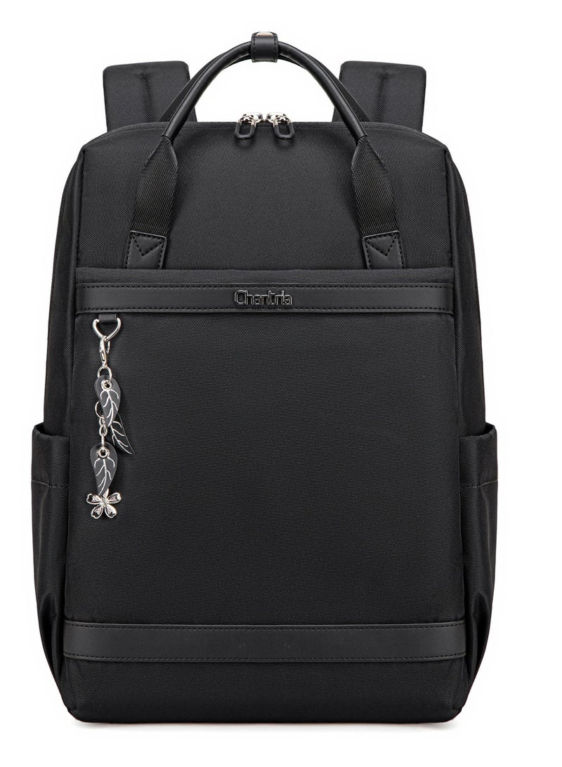 Chantria Premium Lightweight Laptop backpack for Women Water Resistant Multifunctional Anti-Theft Daypack with Separate Laptop Compartment, CB00639- Black - Image 3