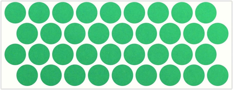 LiteMark Reflective Green 1 Inch Circle Sticker Decals for Helmets, Bicycles, Strollers, Wheelchairs and More - Pack of 36 - Image 1