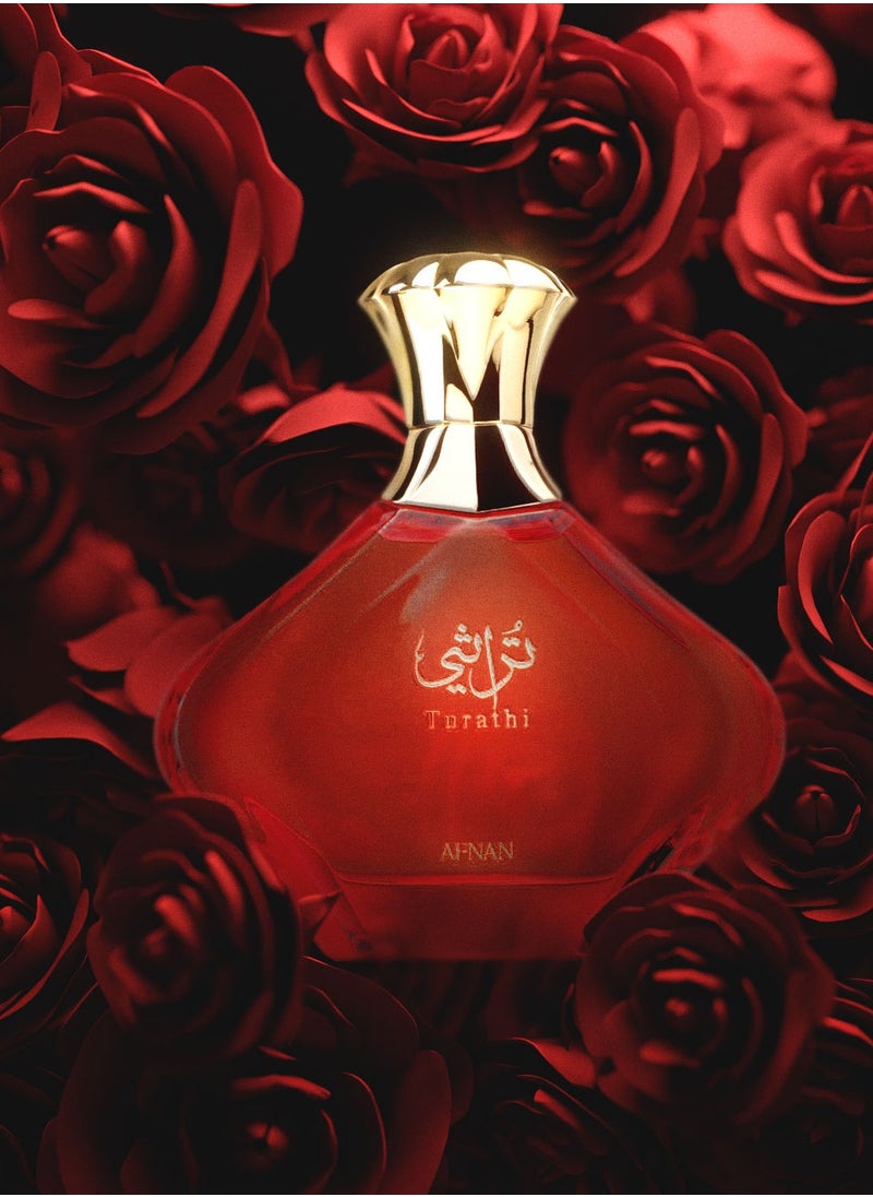 Afnan Turathi Femme Red Eau de Parfum for Women, 90 ML  - Image 4