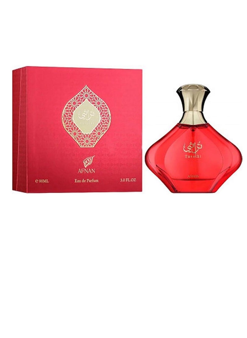 Afnan Turathi Femme Red Eau de Parfum for Women, 90 ML  - Image 3