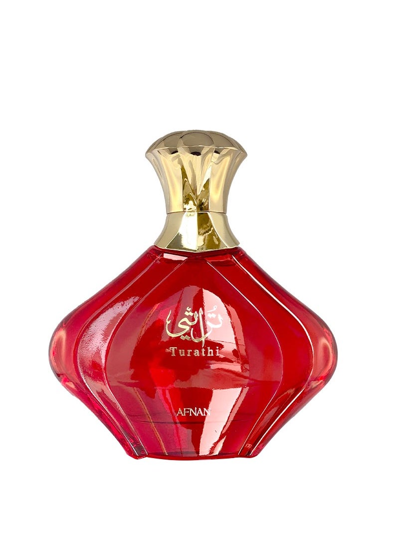 Afnan Turathi Femme Red Eau de Parfum for Women, 90 ML  - Image 1