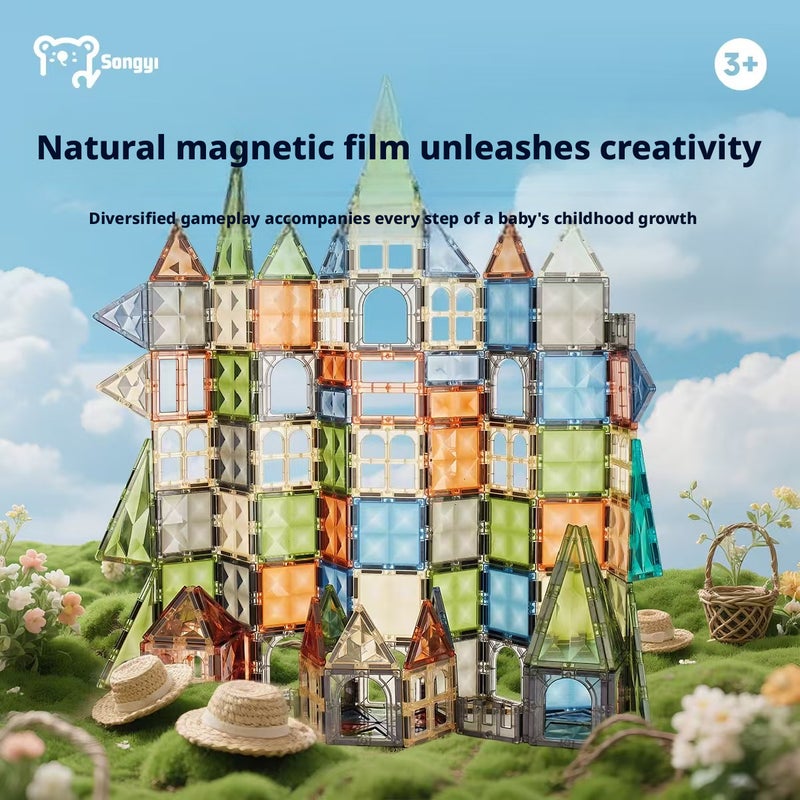 Magnetic Tiles Building Blocks Set - Educational Toy for Kids - Image 4