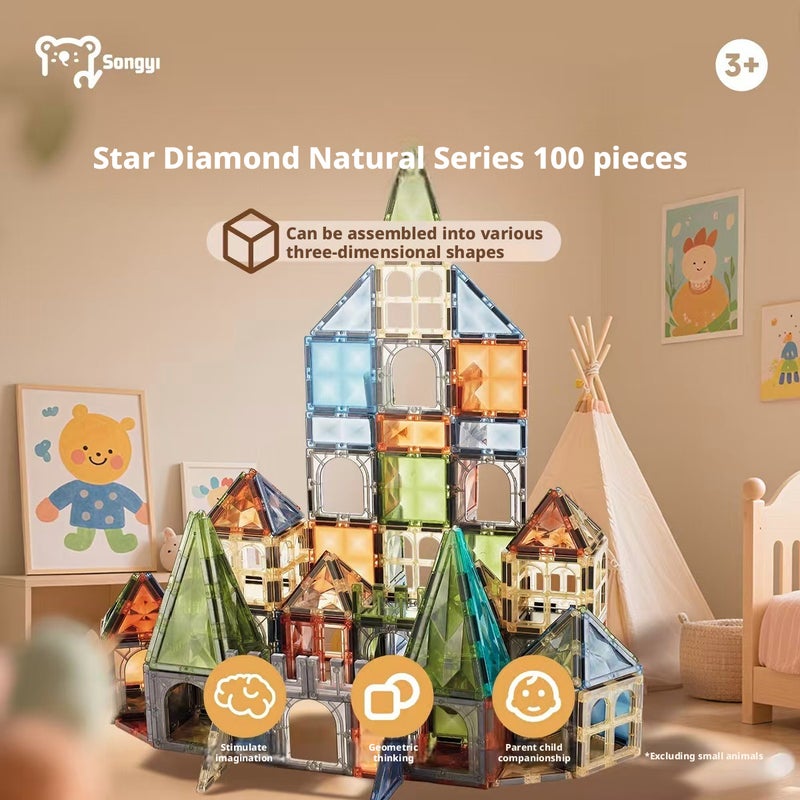 Magnetic Tiles Building Blocks Set - Educational Toy for Kids - Image 3