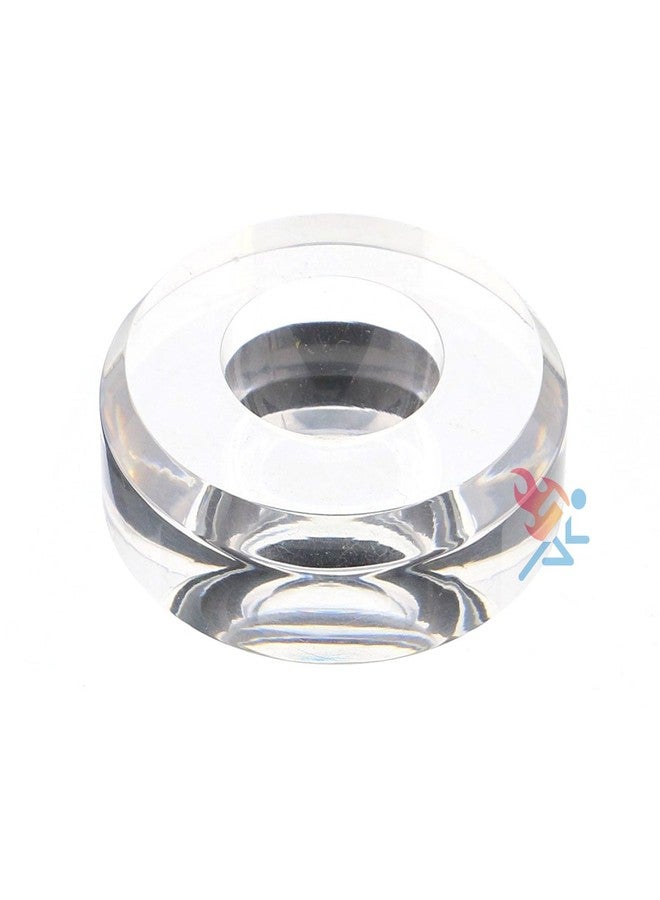 OnFireGuy 3" Round Dimple Blocks for Softballs, Spheres, Crystal Ceramic Round Balls Display Stand Holder Qty: 1 - Image 1