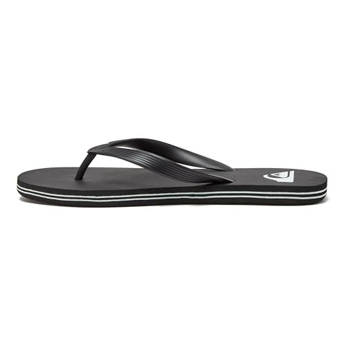 Quiksilver Men's MOLOKAI Sandal, black/black/white, 9 M US - Image 3