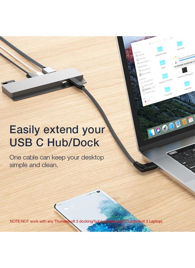 UseBean Right Angle Usb C Extension Cable 1.6Ft 90 Degree Usbc 3.2 Gen 2 20Gbps Male To Female Type C 4K Video Extender Cordfor Usb C Hub Dockmacbook Pro Airipad Pro 2020Nintendo Switch  - Image 3